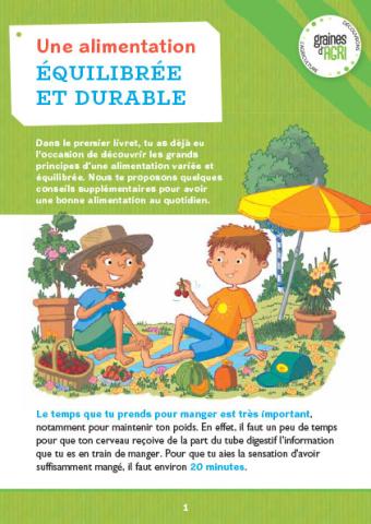 Une alimentation équilibrée et durable
