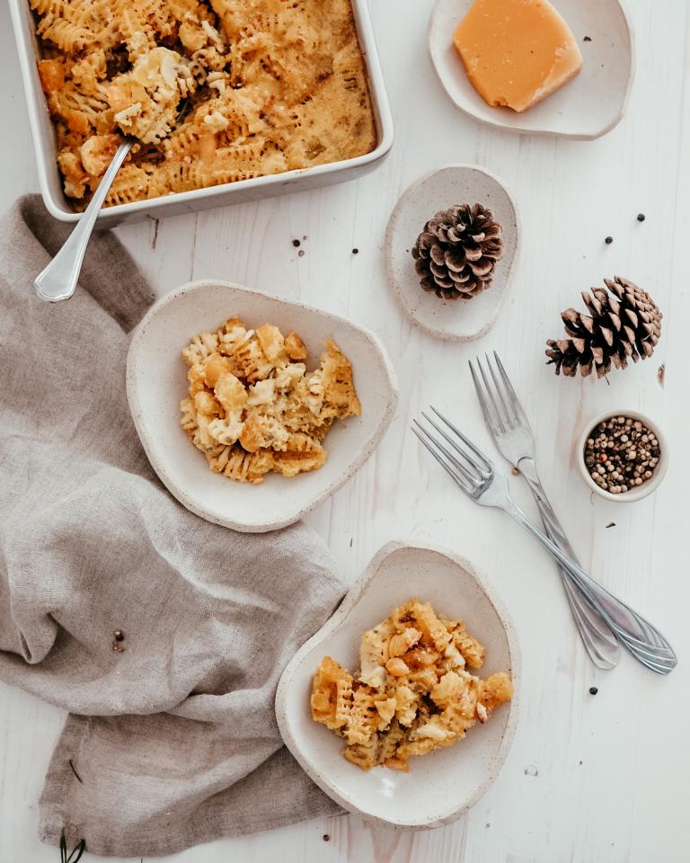 Gratin de pâtes crème butternut