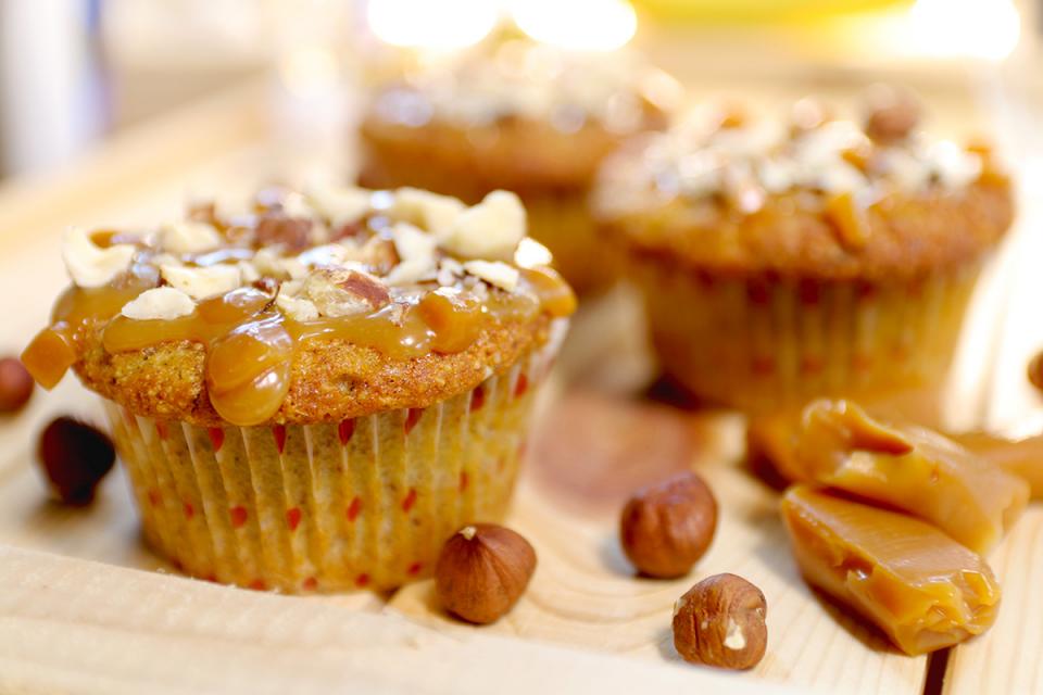 Muffins à la pomme de terre et au caramel