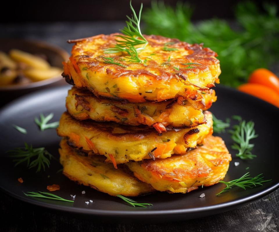 Galettes de pommes de terre et carottes au cumin